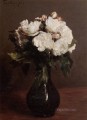 Rosas blancas en un jarrón verde Henri Fantin Latour